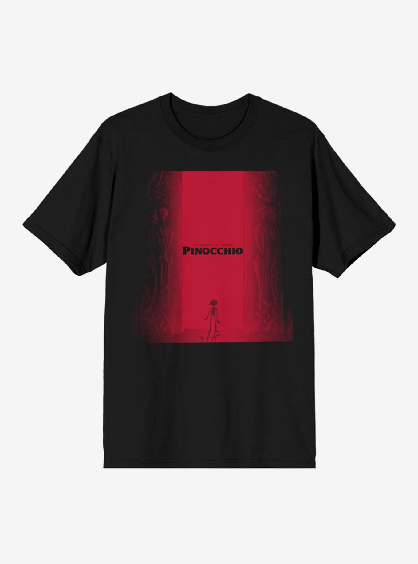 Pinocchio Red Poster T-Shirt, BLACK, hi-res