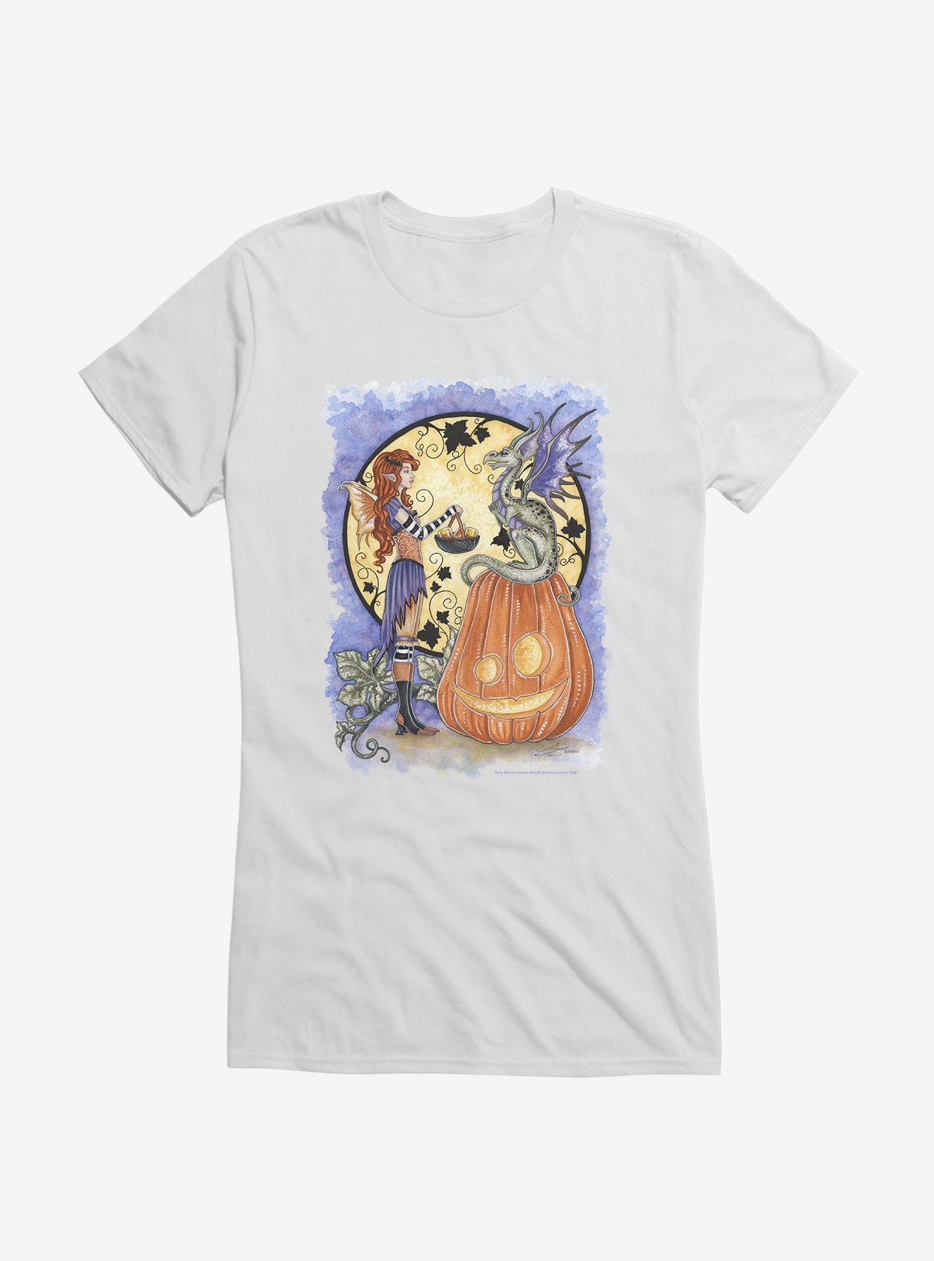 Dragons Love Candy Corn Girls T-Shirt by Amy Brown, , hi-res