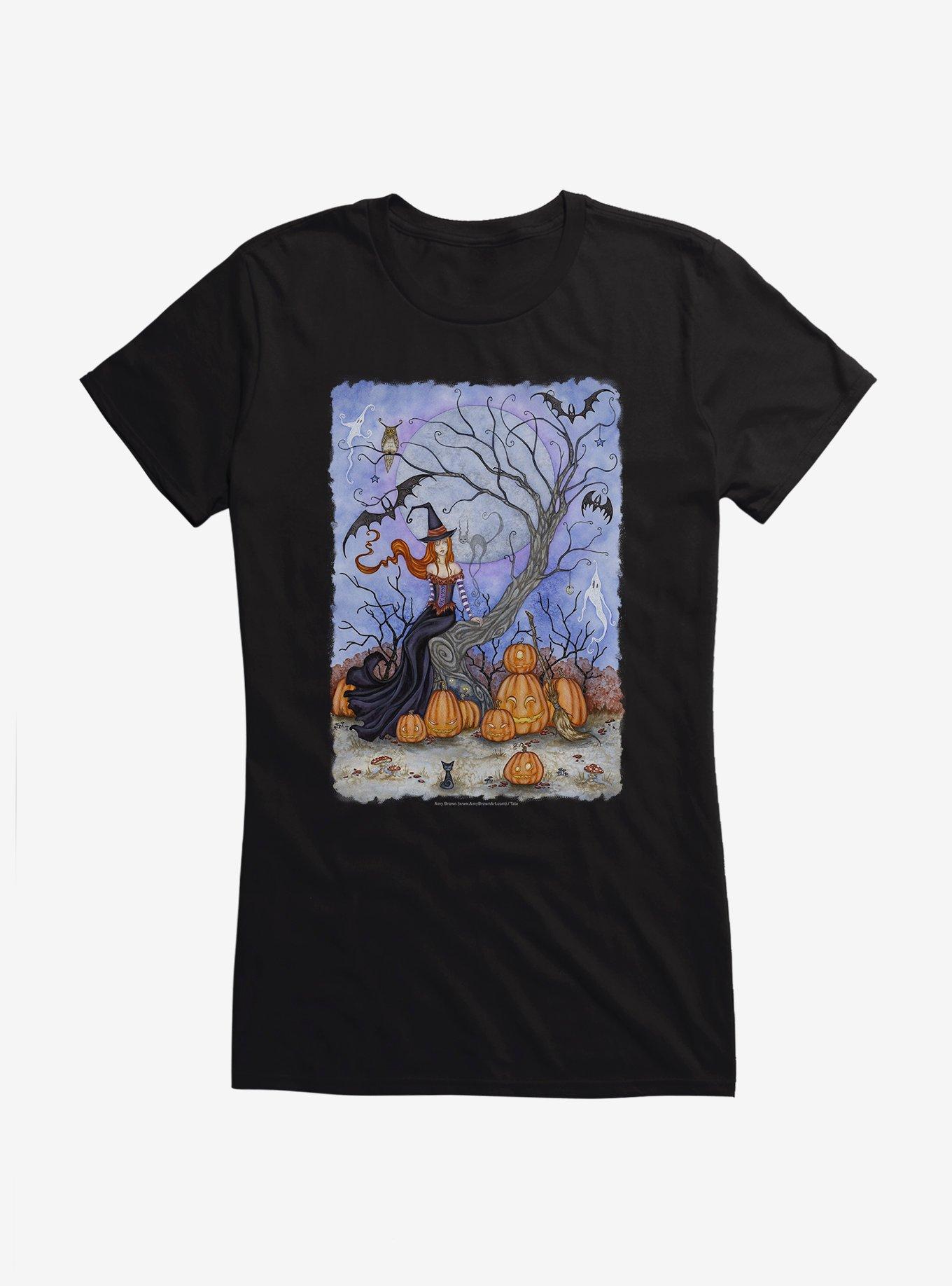 Halloween Tree Girls T-Shirt by Amy Brown, , hi-res