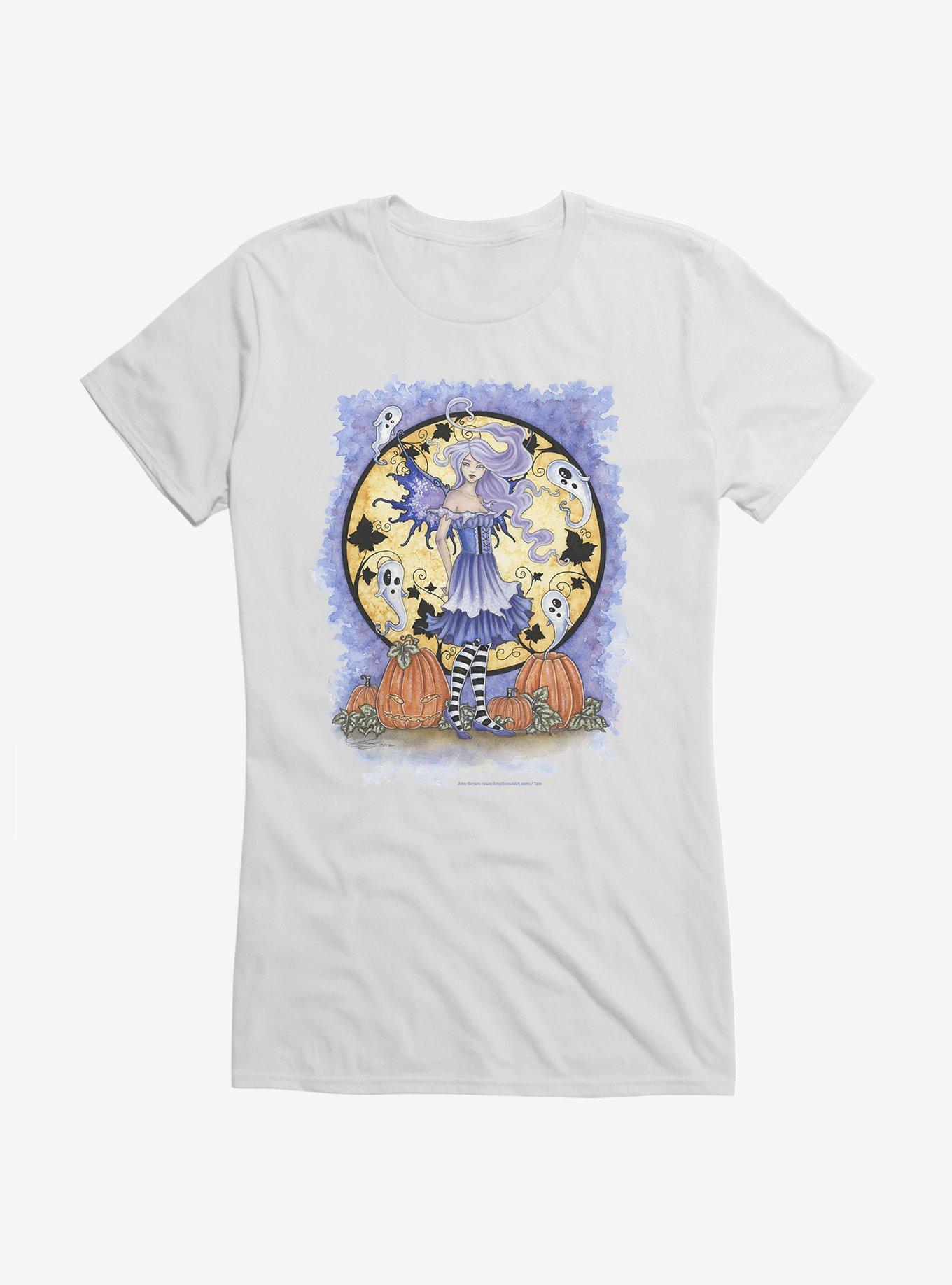 THRDLESS Haunted Pumpkin Patch Girls T-Shirt by Amy Brown