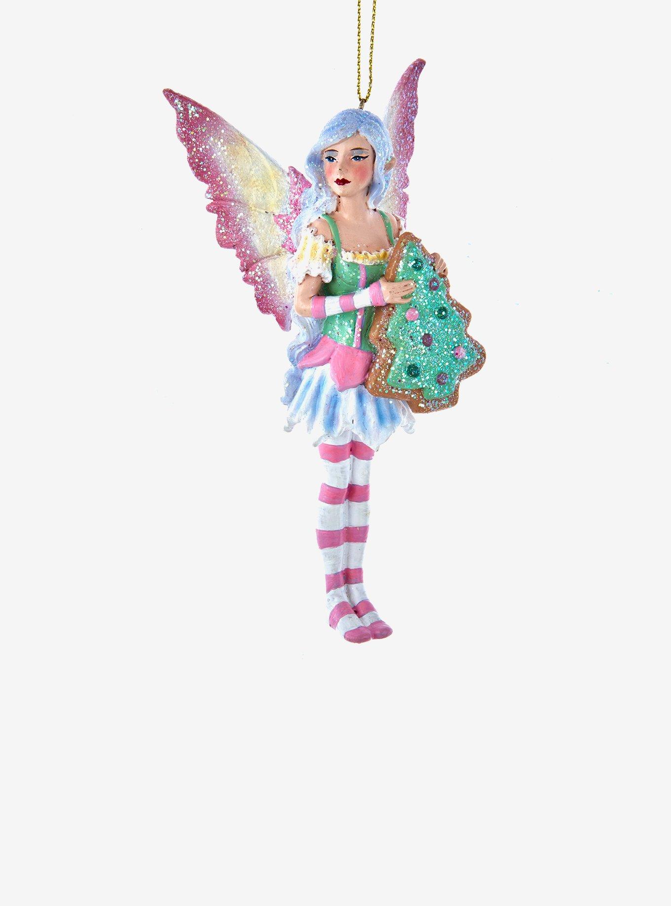 Kurt S. Adler Amy Brown Decorazione Natalizia Fata Con Ali Glitterate - 10,75 Cm, Multicolore