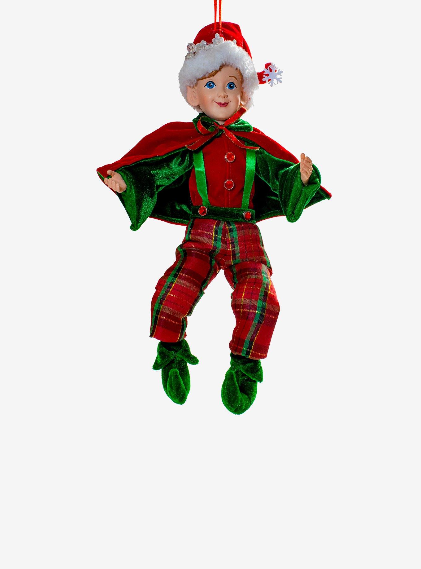 Kurt Adler Kringle Klaus Elf Plaid Pants Ornament | Hot Topic