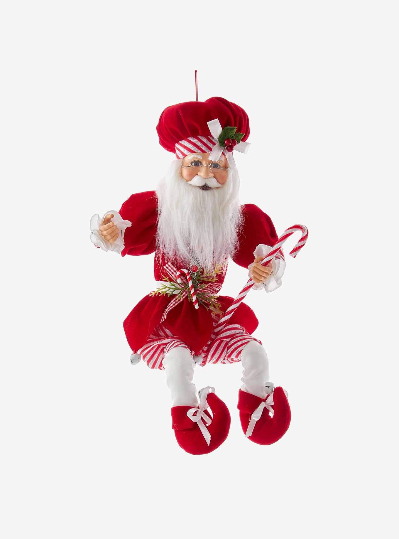 Kurt Adler Kringle Klaus Peppermint Chef Santa Figure, , hi-res