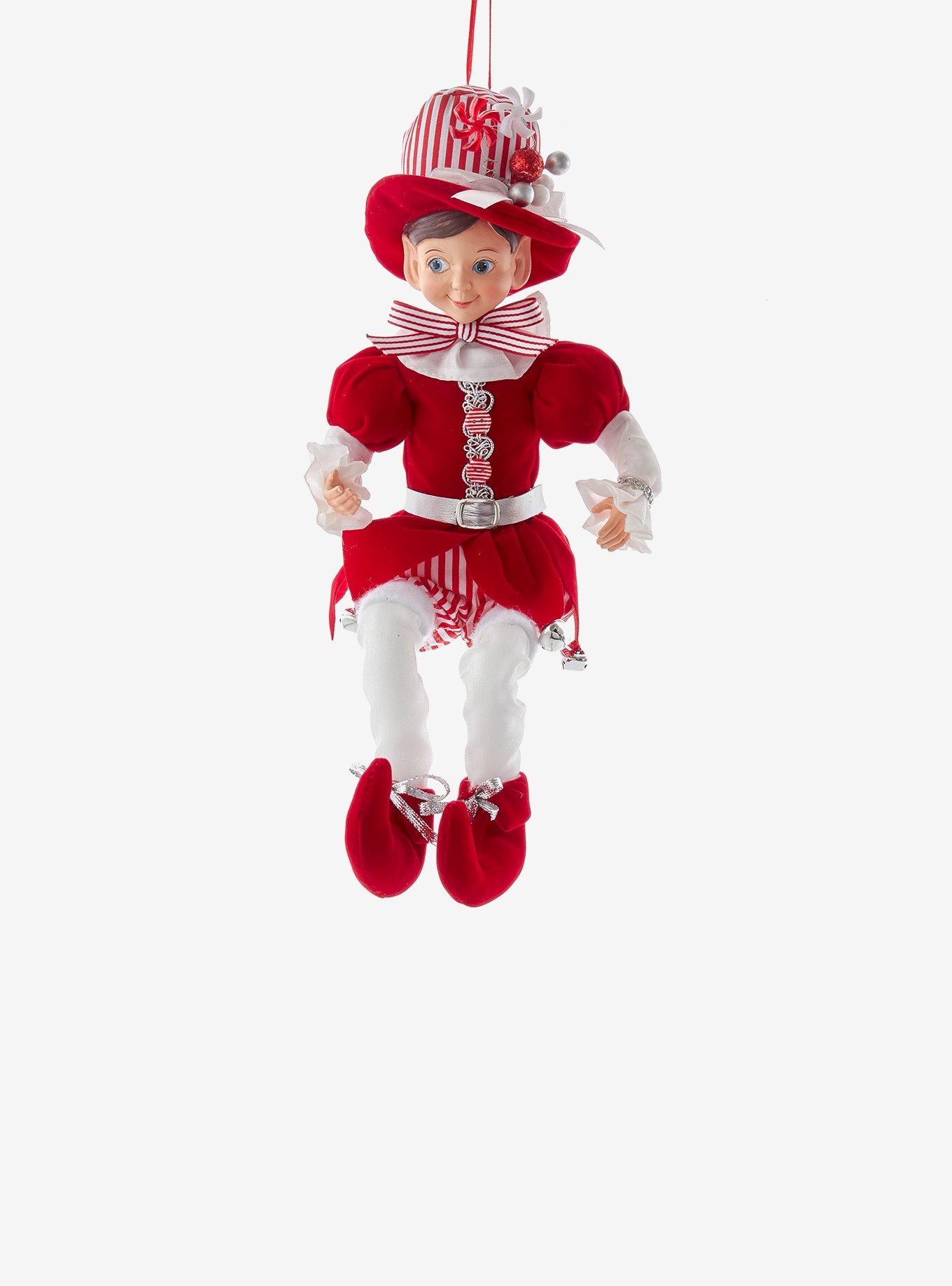 Kurt Adler Kringle Klaus Peppermint Elf Ornament, , hi-res