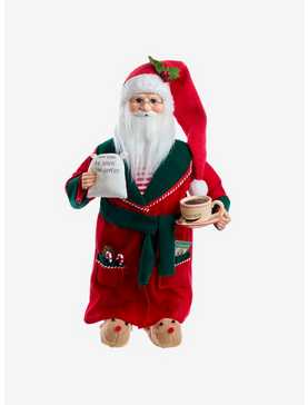 Kurt Adler Kringle Klaus Santa with Coffee Figure, , hi-res