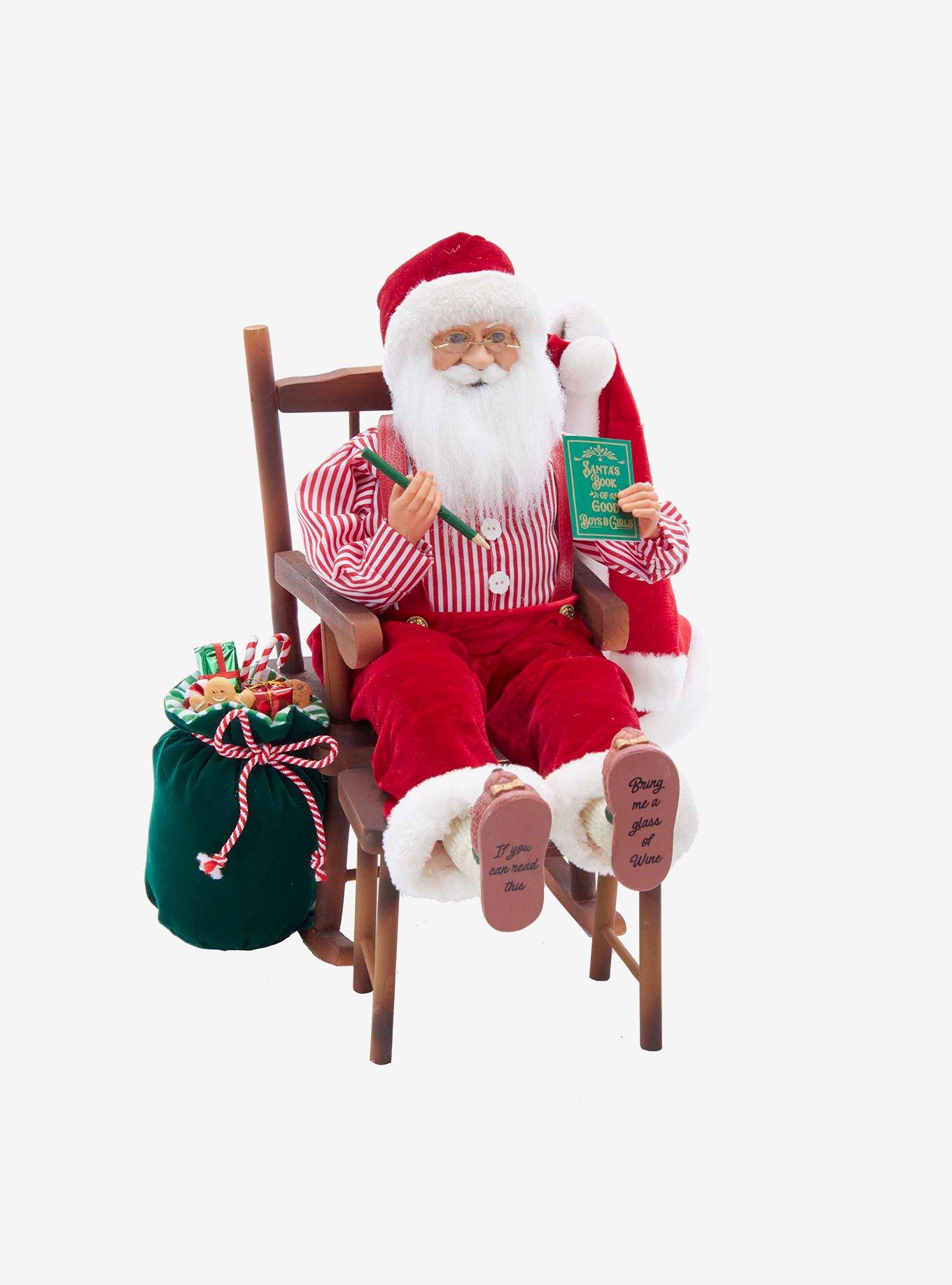 Kurt Adler Kringle Klaus Sitting in Chair Figure, , hi-res