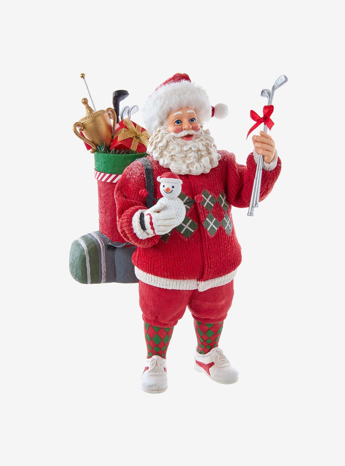 Kurt Adler Fabriche Golf Santa Figure