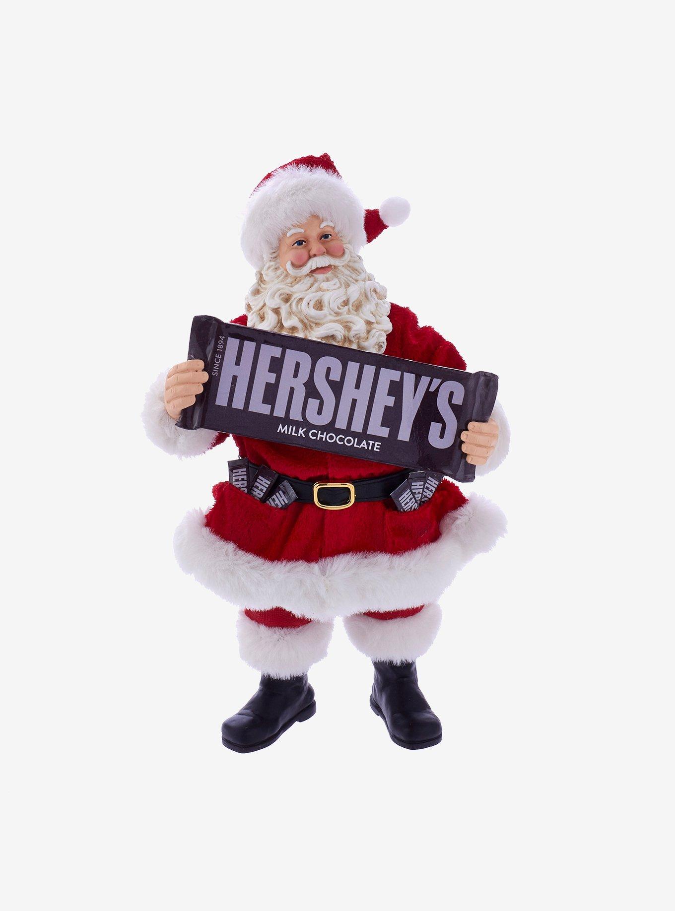 Kurt Adler Hershey Bar Fabric Santa Figure, , hi-res