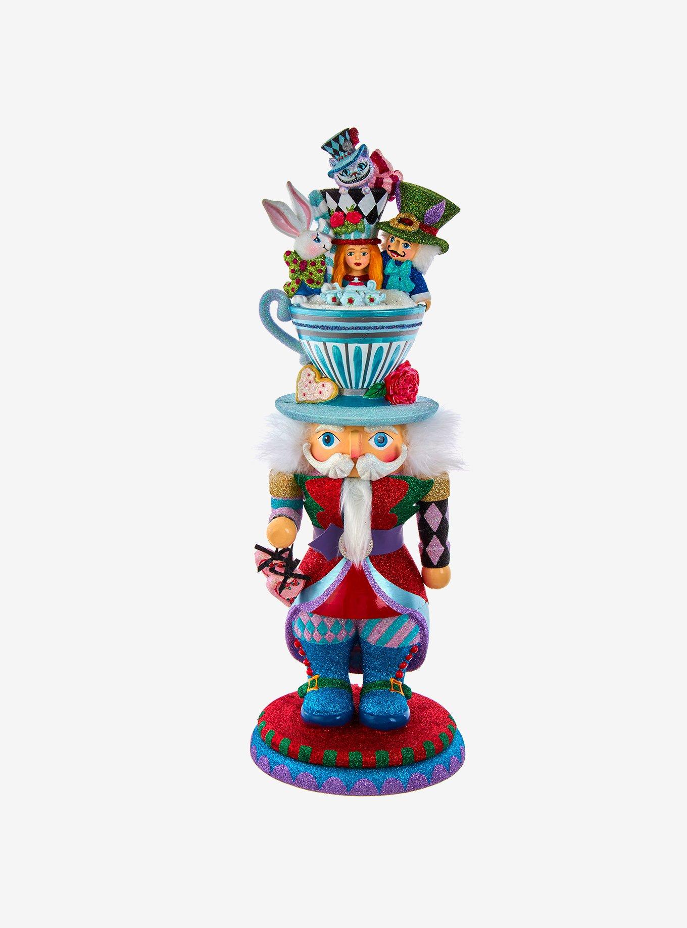 Kurt Adler Hollywood Alice Teacup Hat Nutcracker, , hi-res