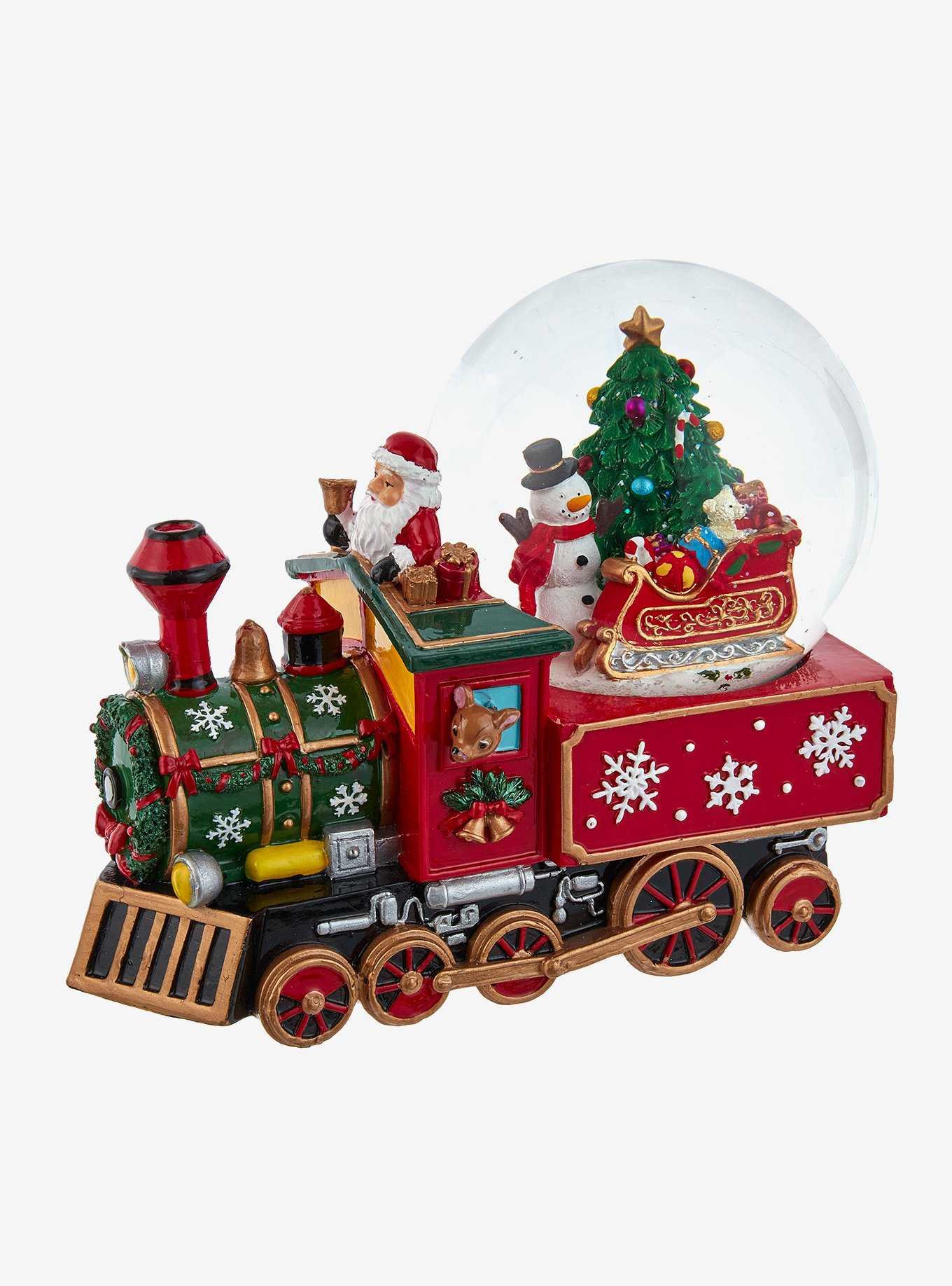Kurt Adler Musical Santa Driving Train Snow Globe, , hi-res