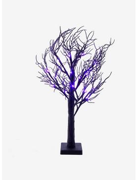 Kurt Adler Purple LED Black Glitter Tree Lamp, , hi-res