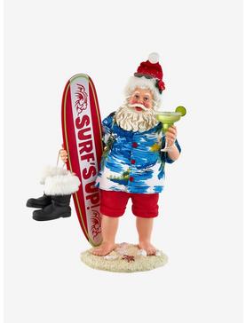 Kurt Adler Fabriche Santa with Surfboard and Drink Figure, , hi-res