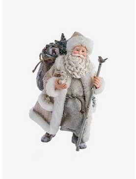 Kurt Adler Fabriche Snowy Woods Santa Figure, , hi-res
