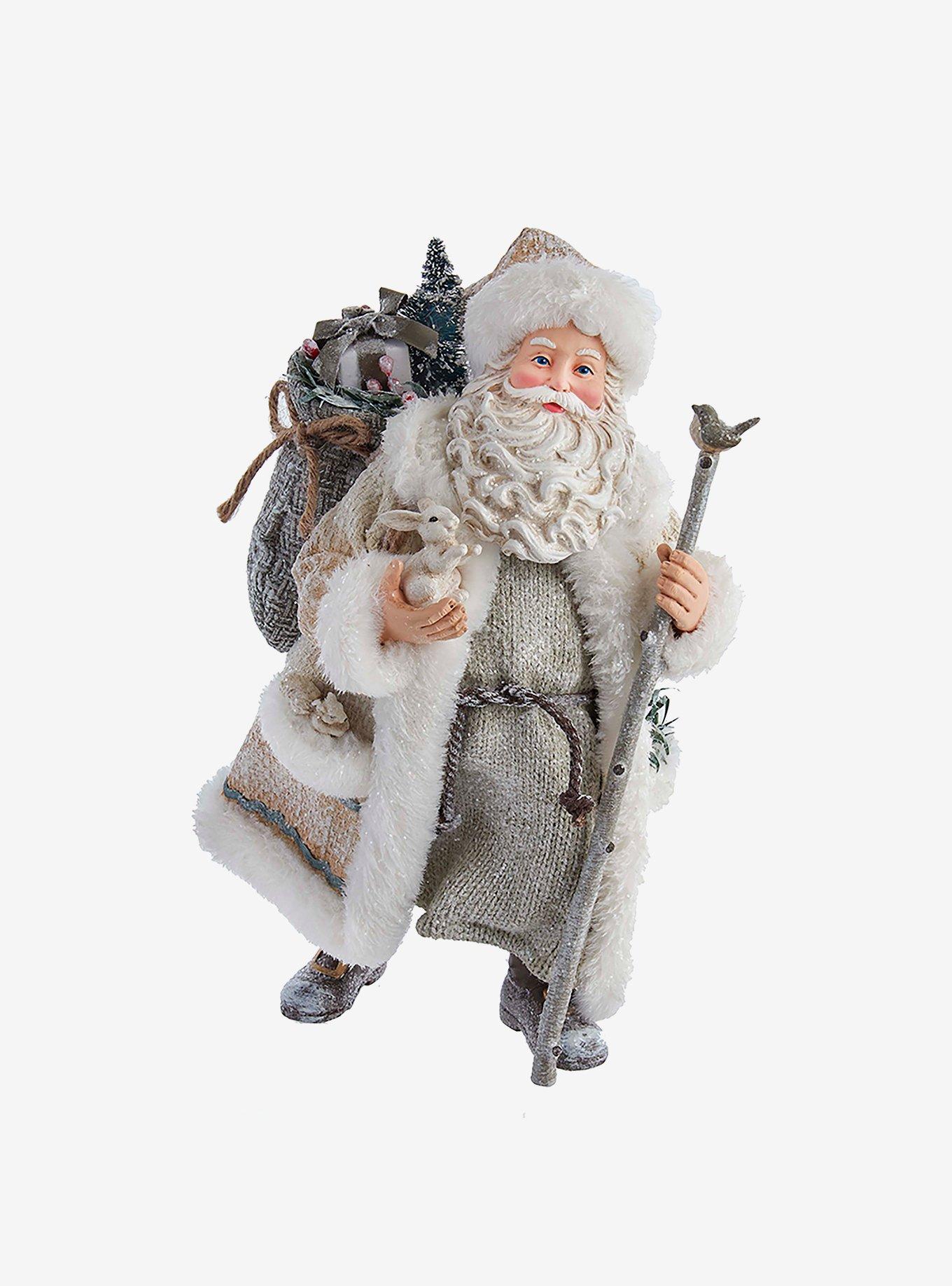 Kurt Adler Fabriche Snowy Woods Santa Figure, , hi-res