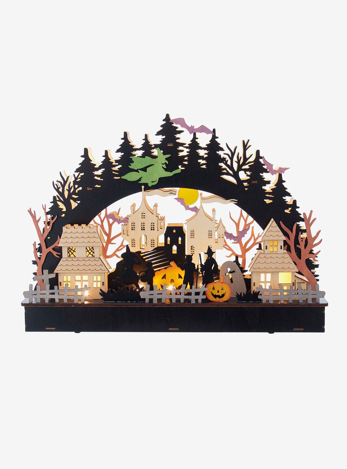 Kurt Adler LED Wooden Halloween Village House