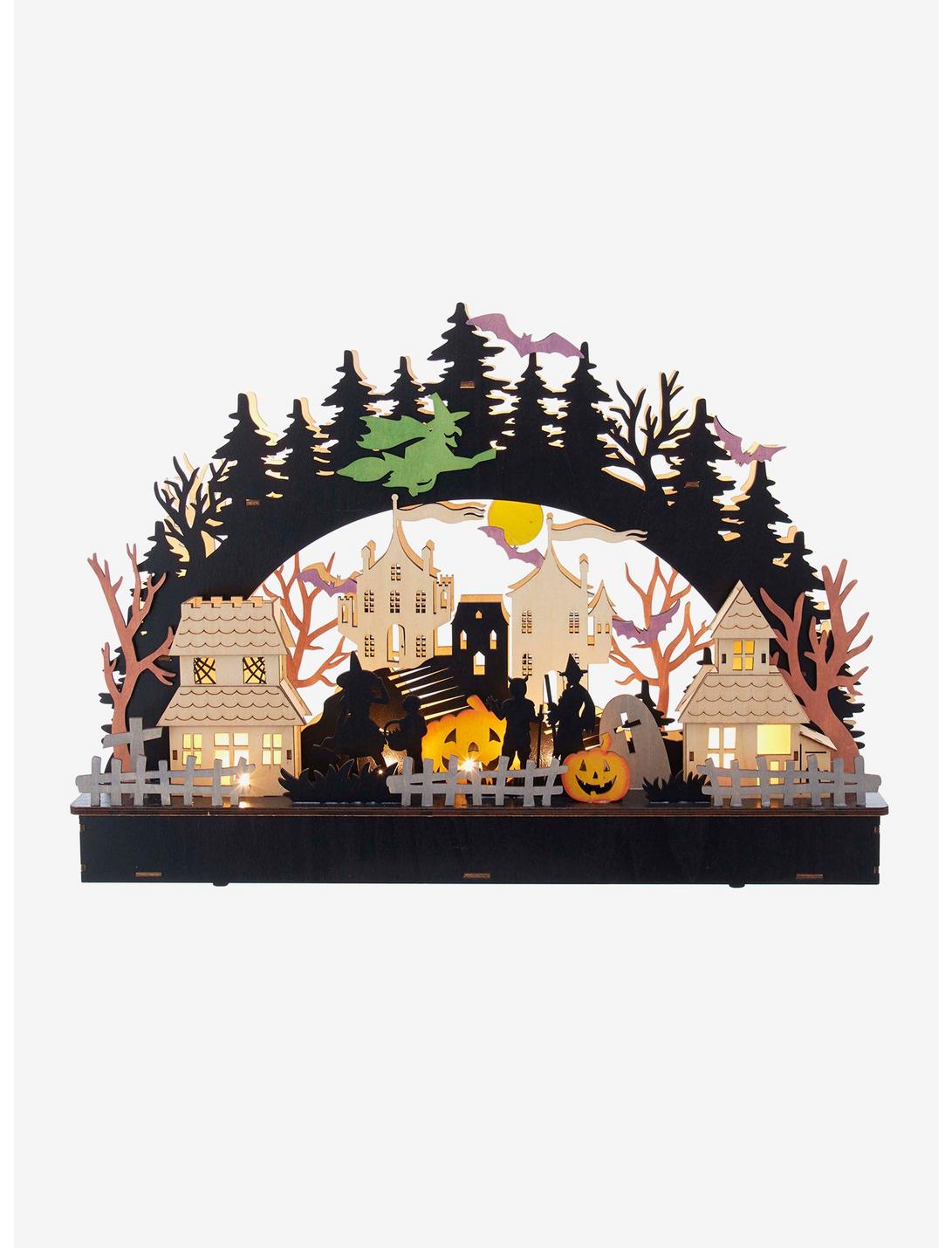 Kurt Adler LED Wooden Halloween Village House, , hi-res