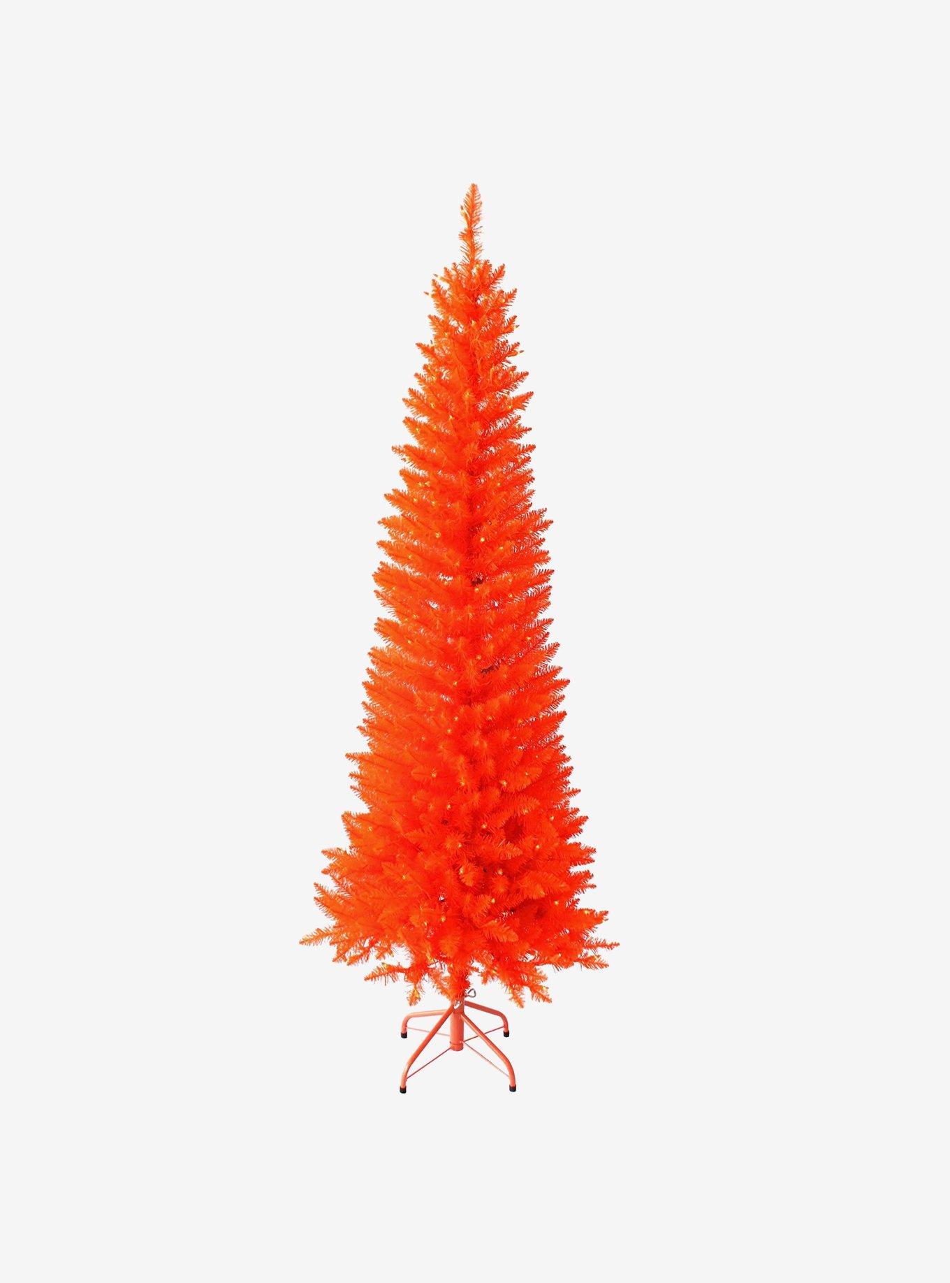 Kurt Adler 9-foot Pre-Lit Slim Orange Tree, , hi-res