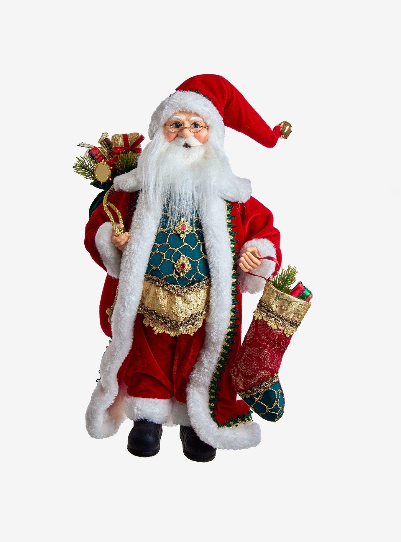 Kringle Klaus Fancy Santa with Stocking Figure, , hi-res