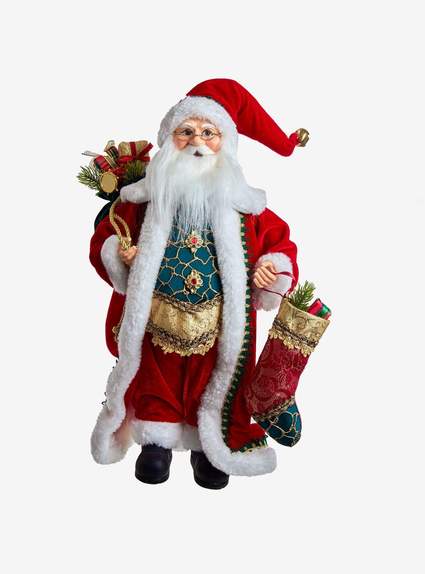 Kurt Adler Kringle Klaus Fancy Santa with Stocking Figure, , hi-res