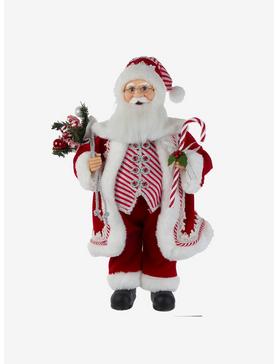 Plus Size Kurt Adler Kringle Klaus Peppermint Santa Figure, , hi-res