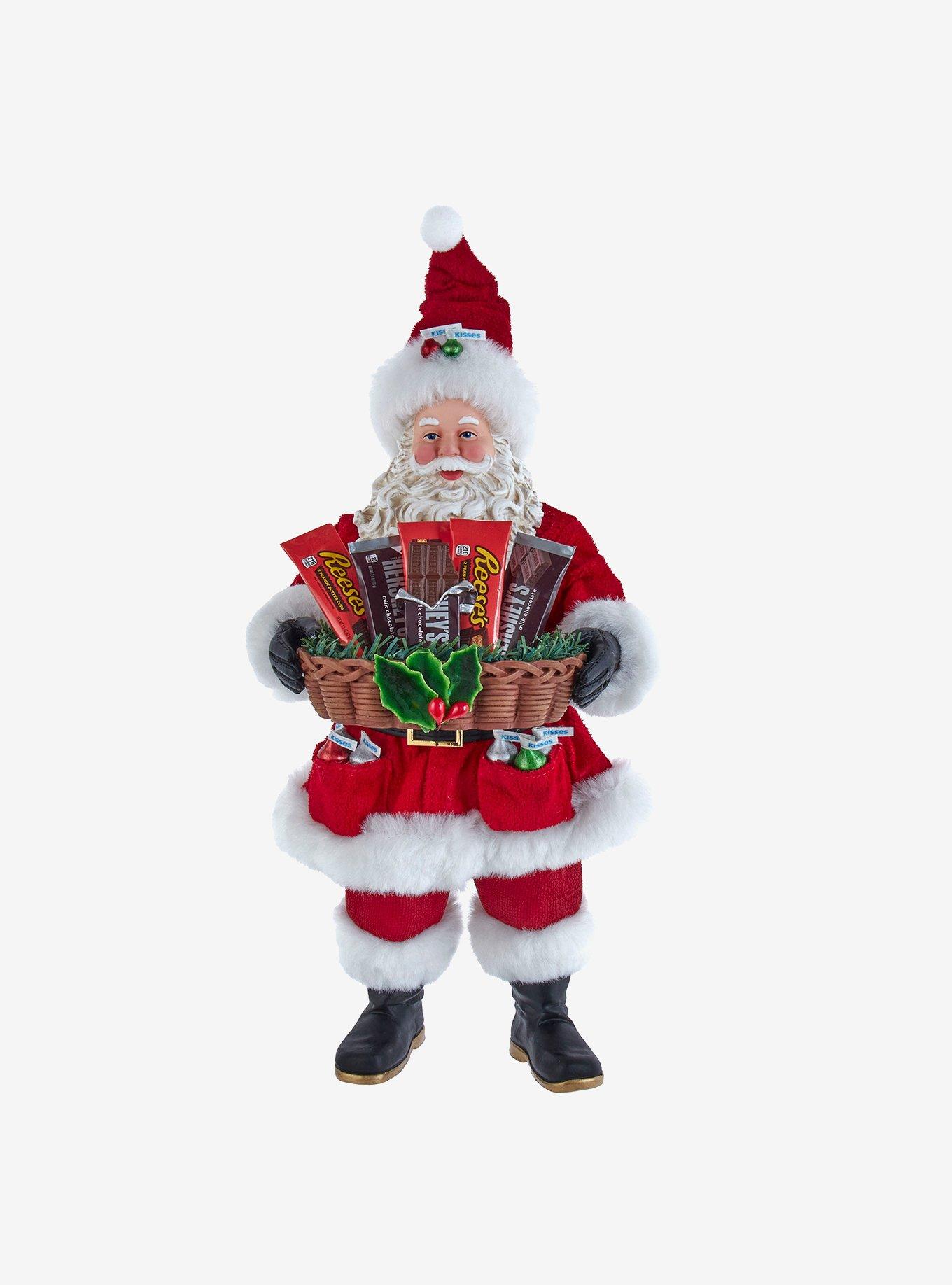 Kurt Adler Hershey Santa with Basket Figure, , hi-res