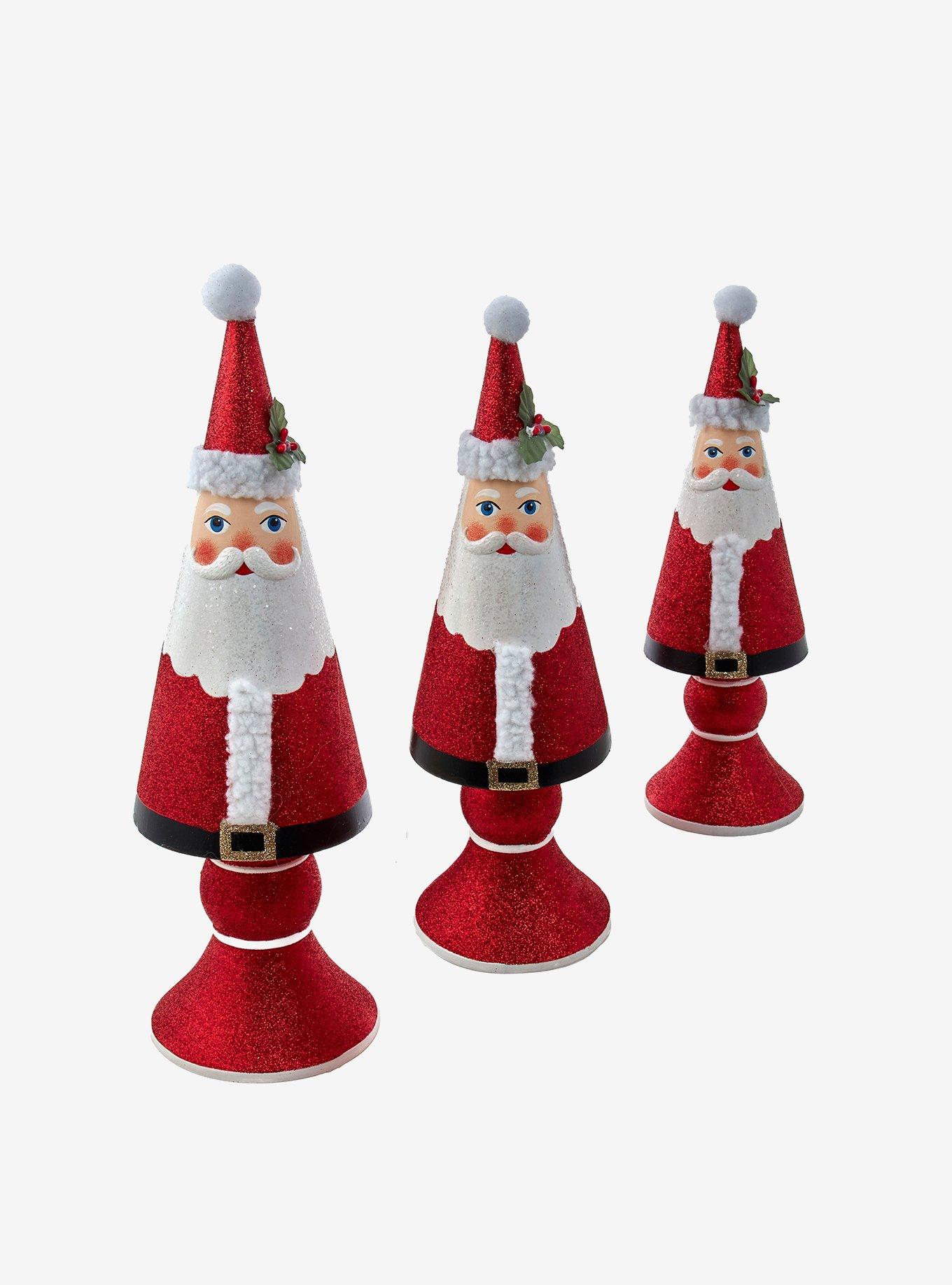 Kurt Adler Wooden Santa Tree Table Pieces Decor, , hi-res