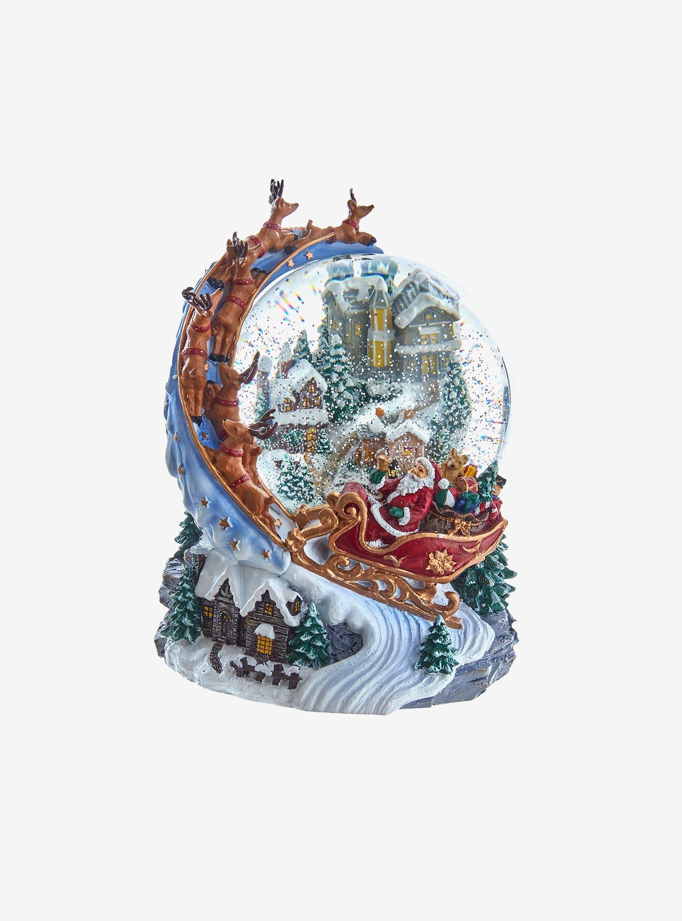 Musical Santa and Sled Snow Globe, , hi-res