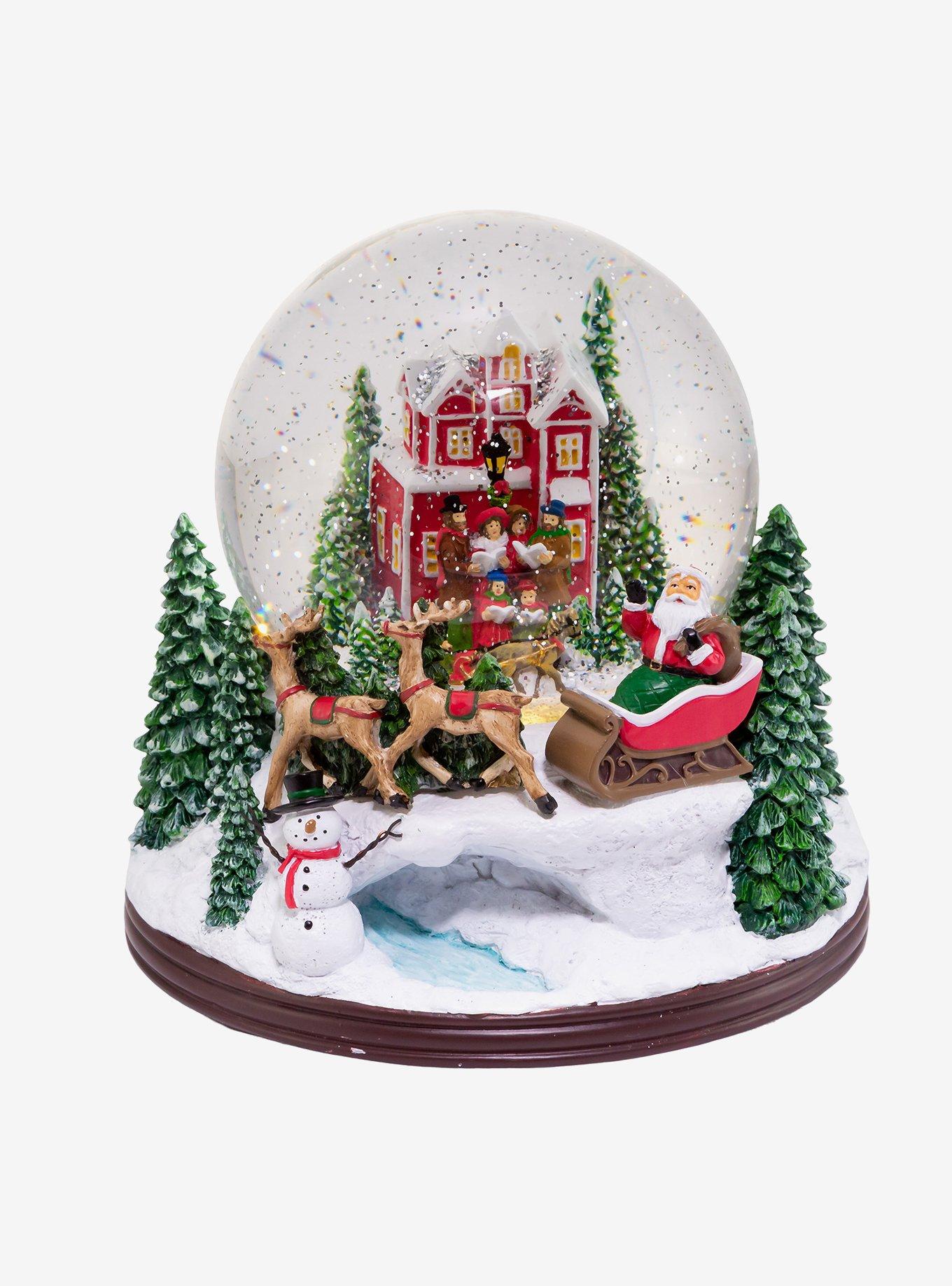 Kurt Adler LED Musical Santa's Sleigh Snow Globe, , hi-res