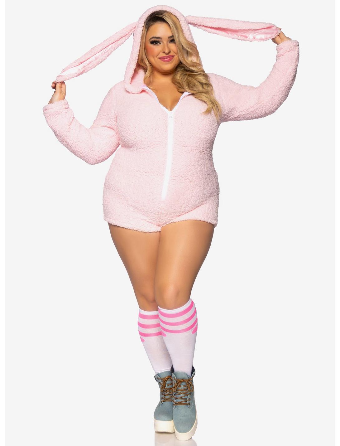 Cuddle Bunny Plus Size Costume, PINK, hi-res