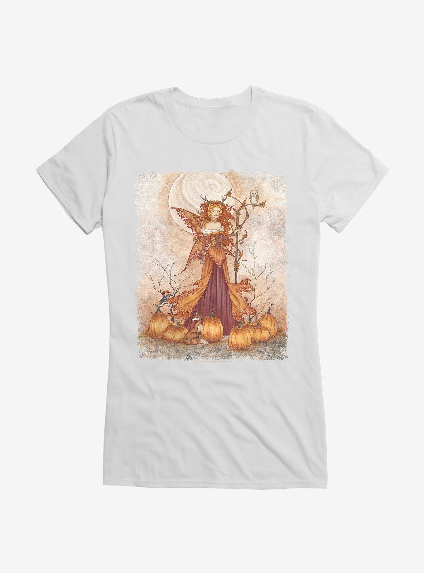 THRDLESS Pumpkin Queen Girls T-Shirt by Amy Brown