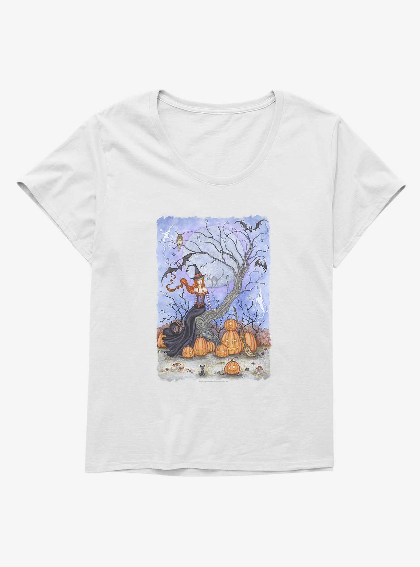 Halloween Tree Girls T-Shirt Plus Size by Amy Brown, , hi-res