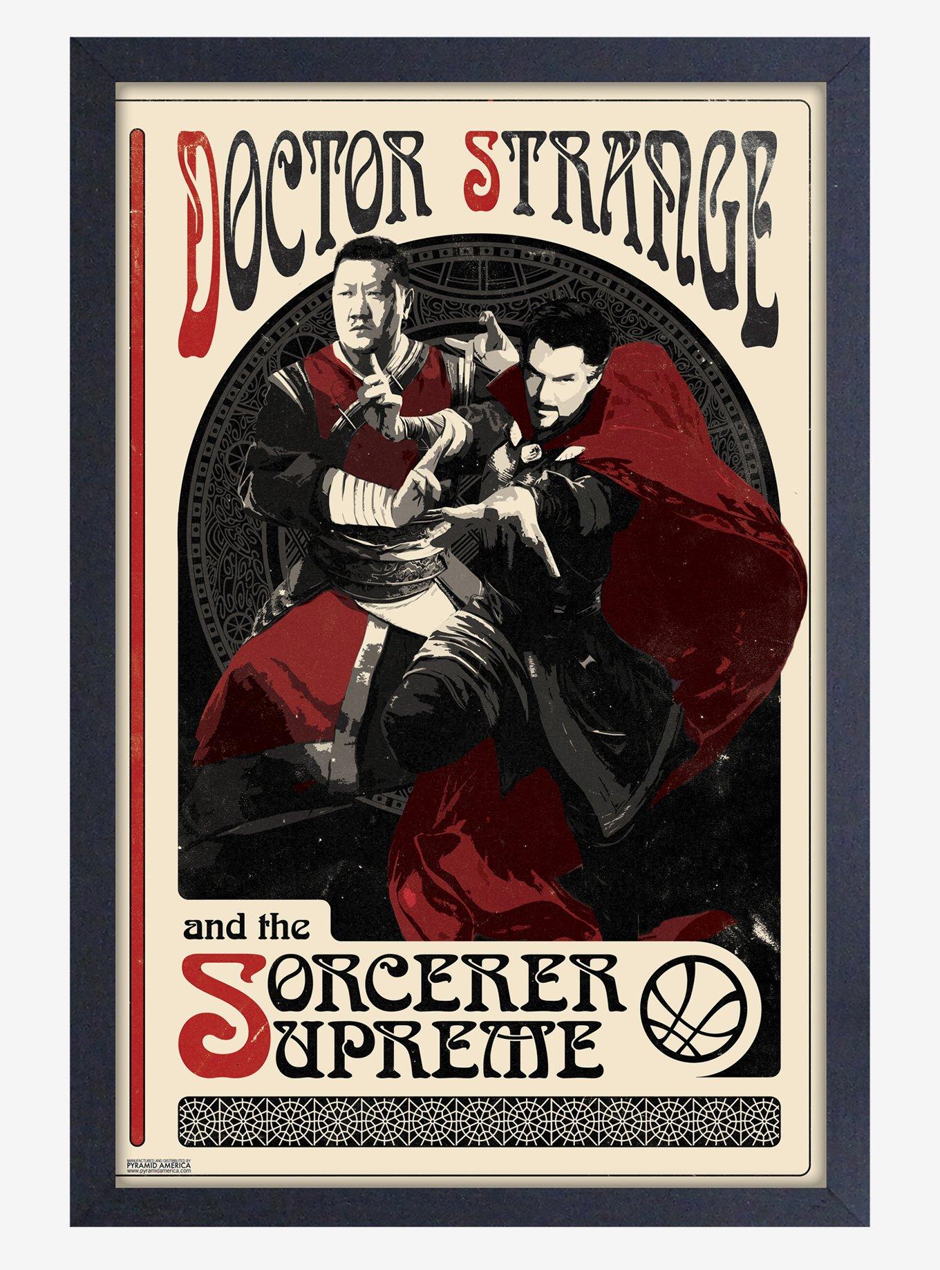 Marvel Doctor Strange 2 Multiverse Of Madness Sorcerer Sup Framed Wood Wall Art
