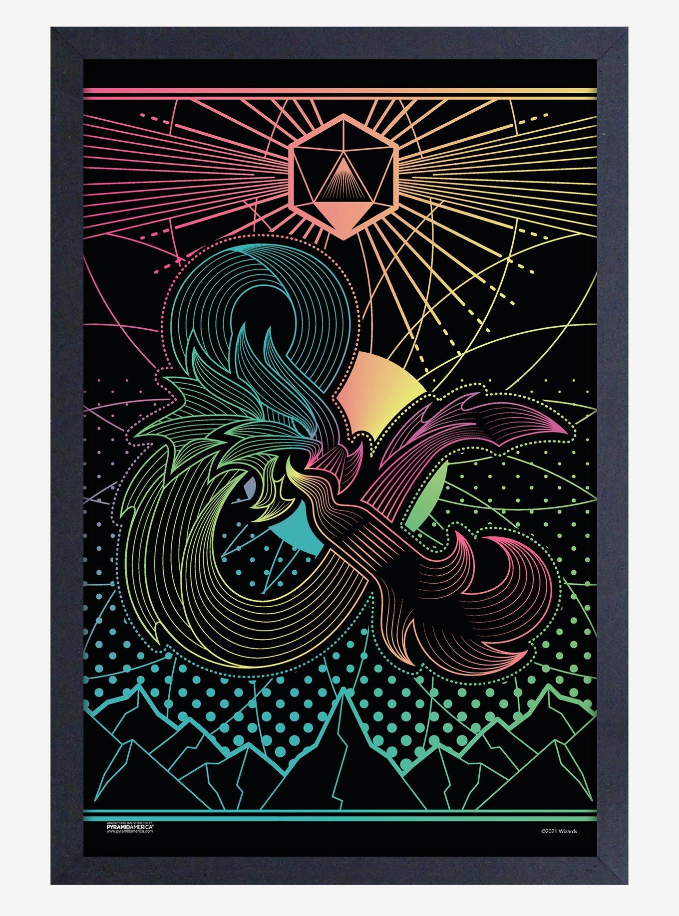Dungeons & Dragons Rainbow Framed Wood Wall Art, , hi-res