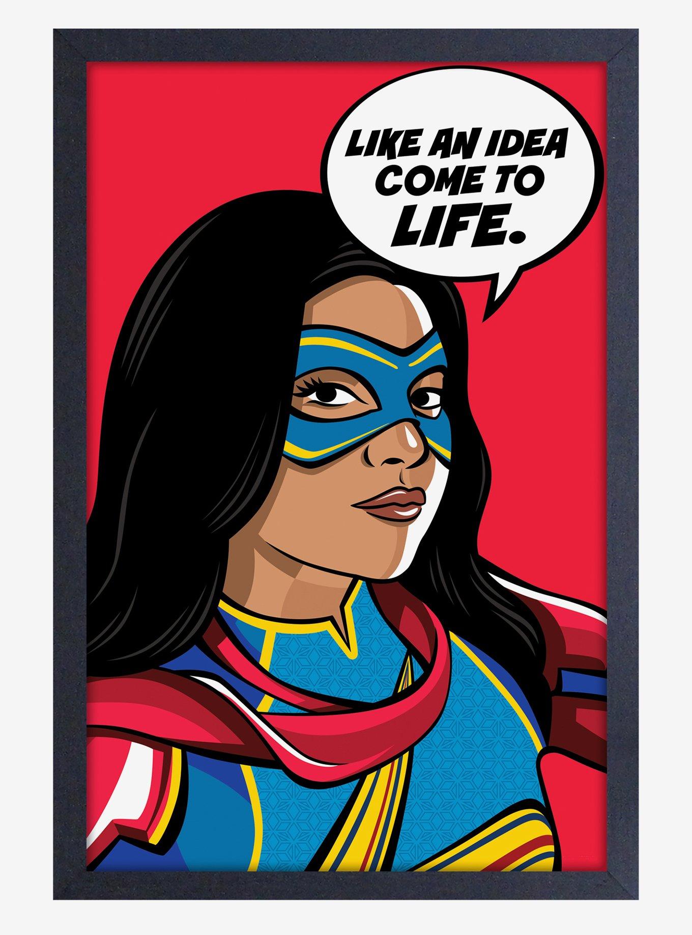 Marvel Miss Marvel Idea Framed Wood Wall Art, , hi-res