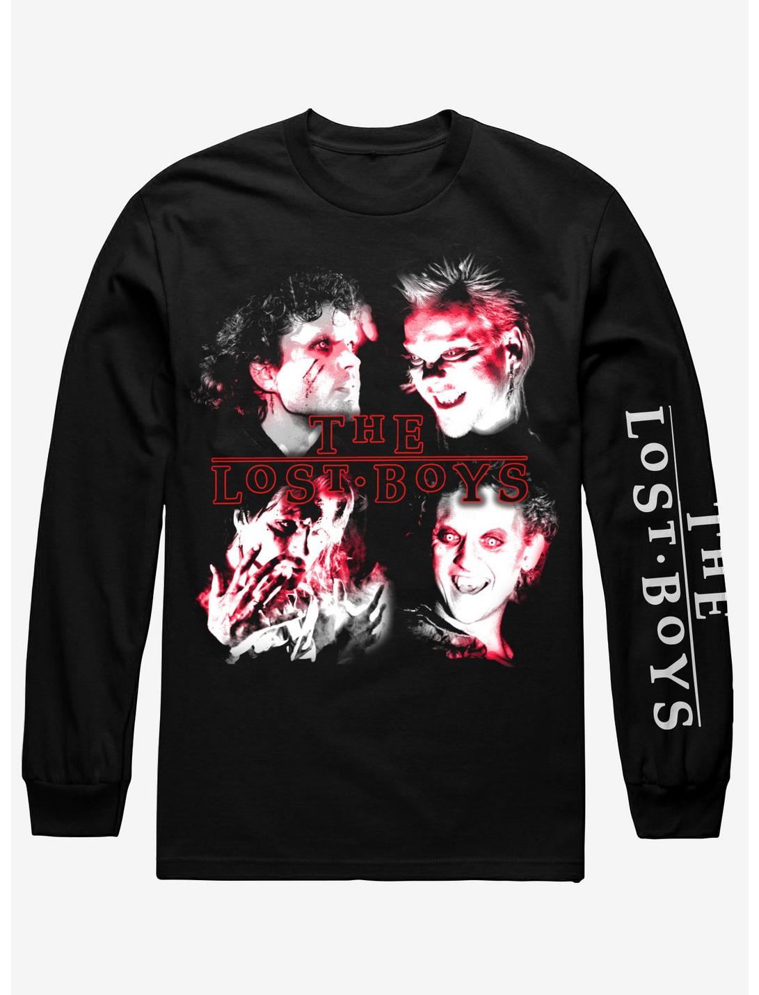 The Lost Boys Vampire Collage Long-Sleeve T-Shirt, BLACK, hi-res