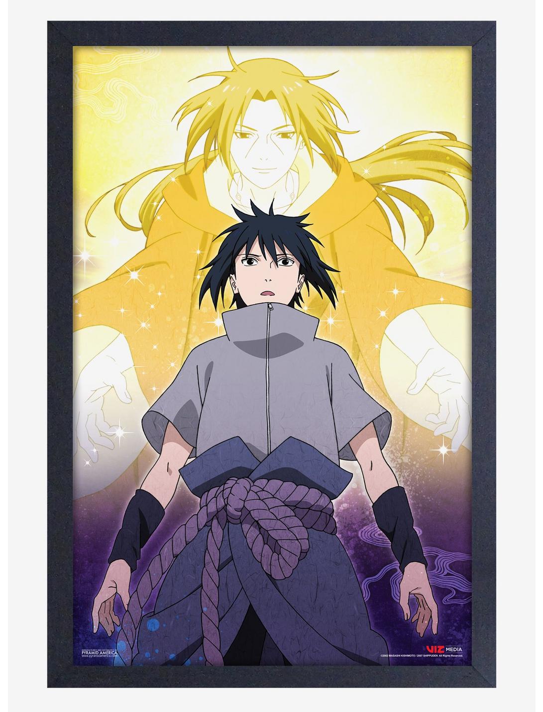 Naruto Sasuke Clear Framed Wood Wall Art, , hi-res