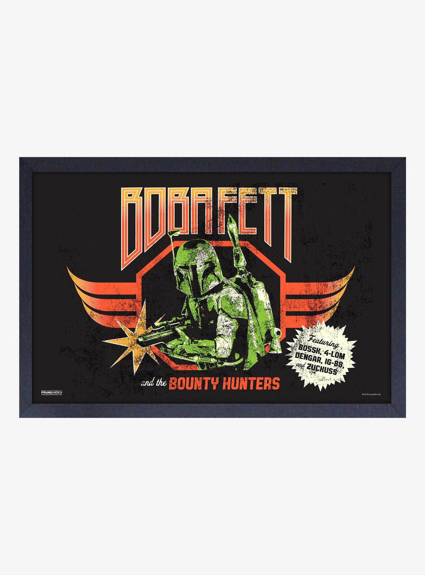 Star Wars Rock Poster Boba Fett Framed Wood Wall Art | Hot Topic