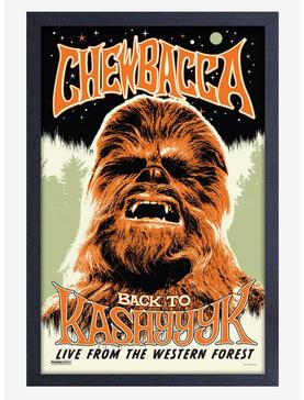 Star Wars Rock Poster Chewbacca Framed Wood Wall Art, , hi-res
