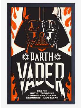 Star Wars Rock Poster Vader World Tour Framed Wood Wall Art, , hi-res