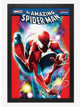 Marvel Spider-Man 60Th Ann Neon Framed Wood Wall Art, , hi-res