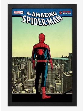 Marvel Spider-Man 60Th Ann Roof Framed Wood Wall Art, , hi-res
