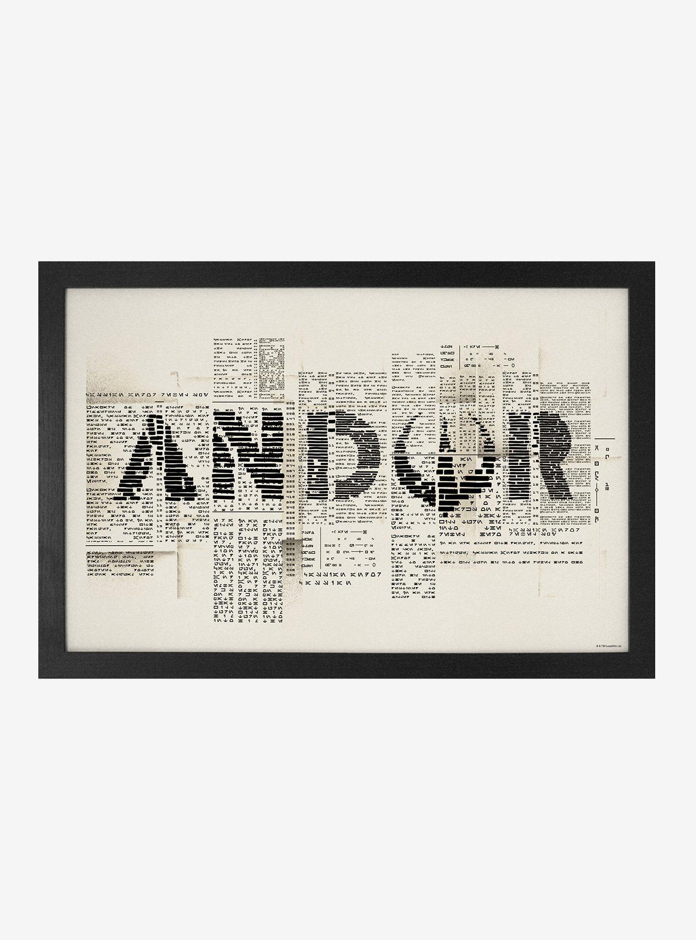 Star Wars Andor Symbols Framed Wood Wall Art
