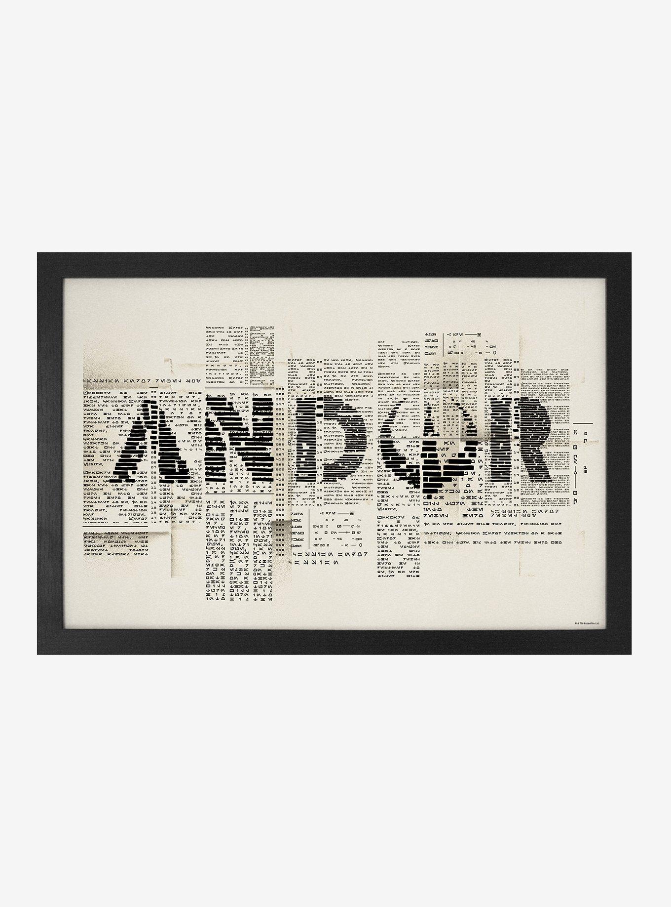 Star Wars Andor Symbols Framed Wood Wall Art