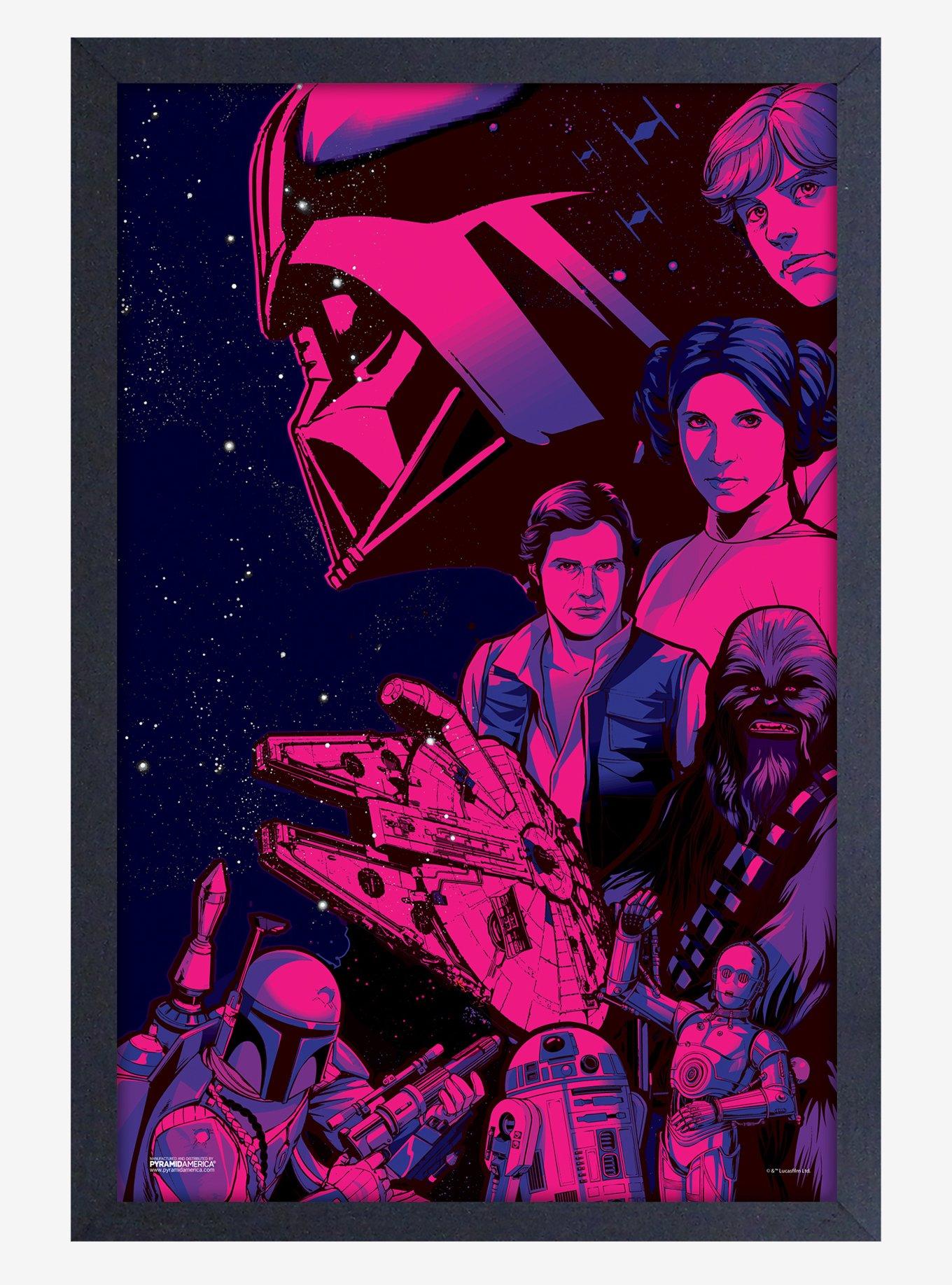 Star Wars Group Shot Framed Wood Wall Art, , hi-res