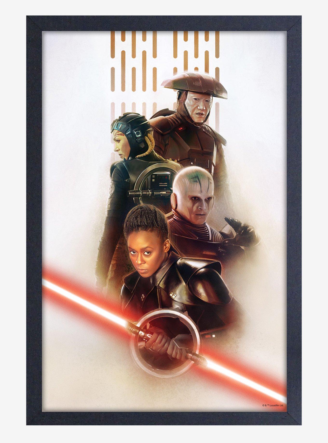 Star Wars Obi-Wan Group Pose Framed Wood Wall Art, , hi-res