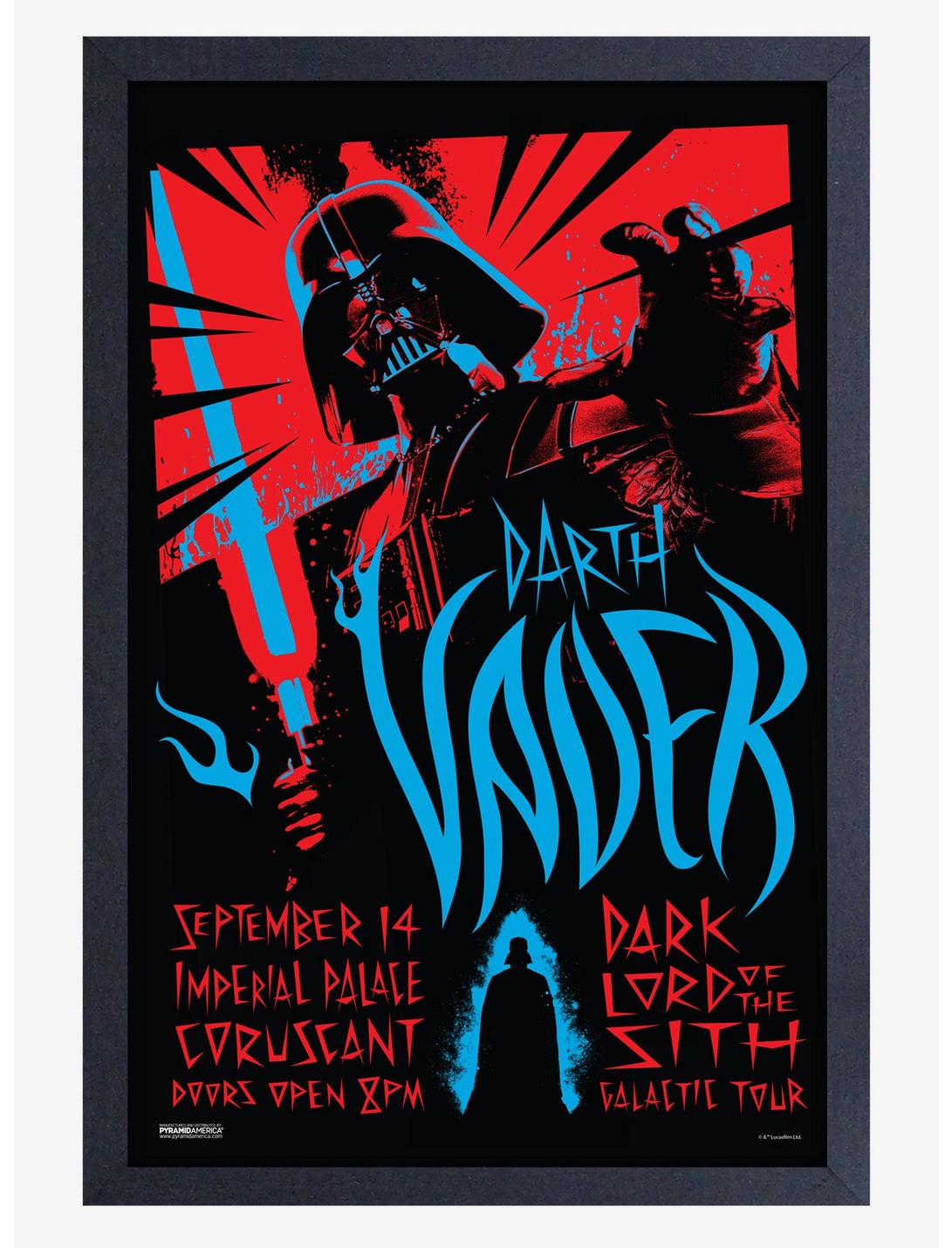 Star Wars Rock Poster Vader Framed Wood Wall Art, , hi-res