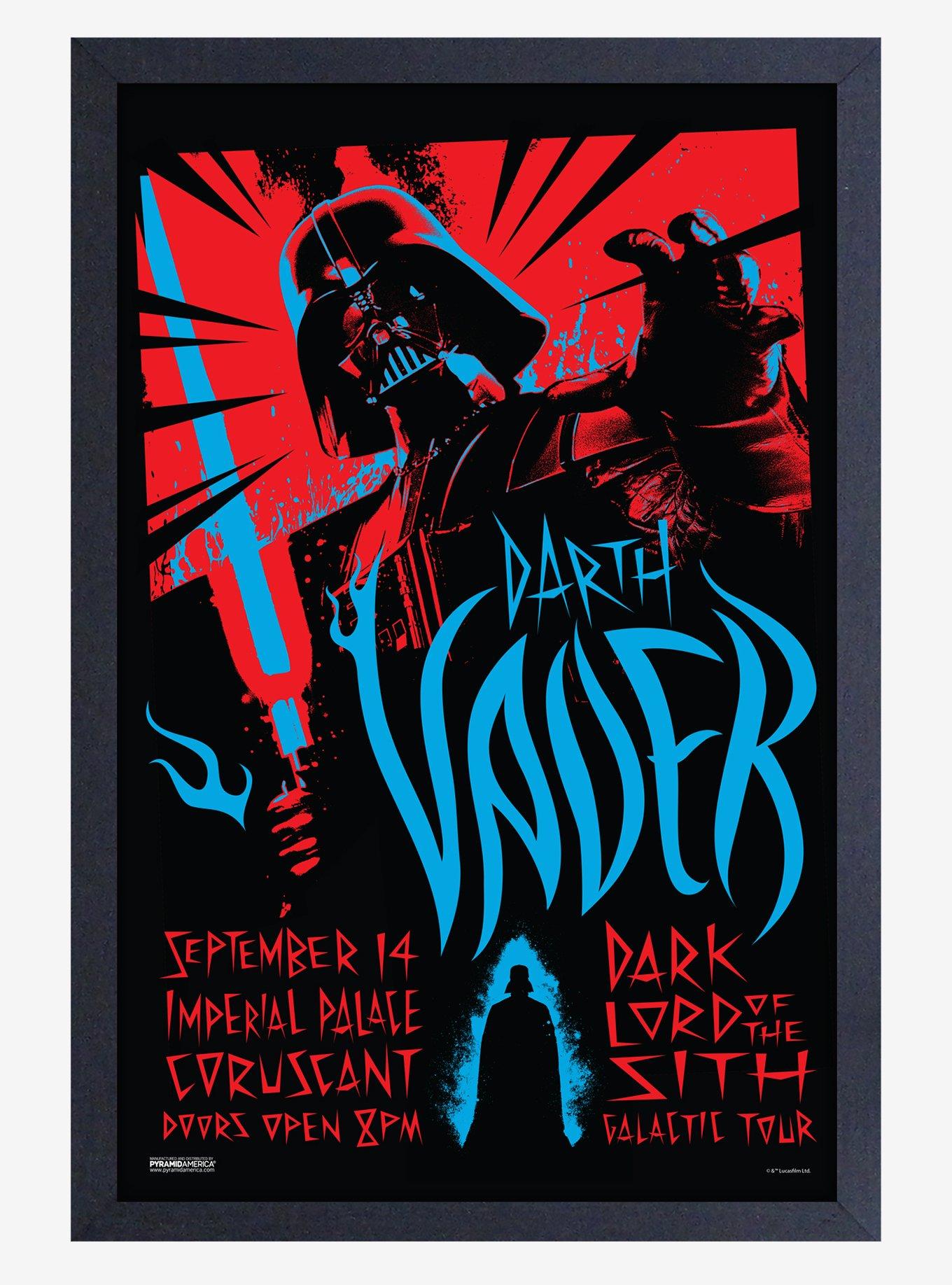 Star Wars Rock Poster Vader Framed Wood Wall Art, , hi-res