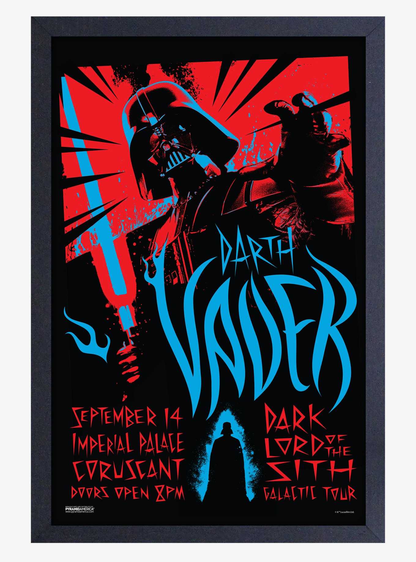 Star Wars Rock Poster Vader Framed Wood Wall Art, , hi-res