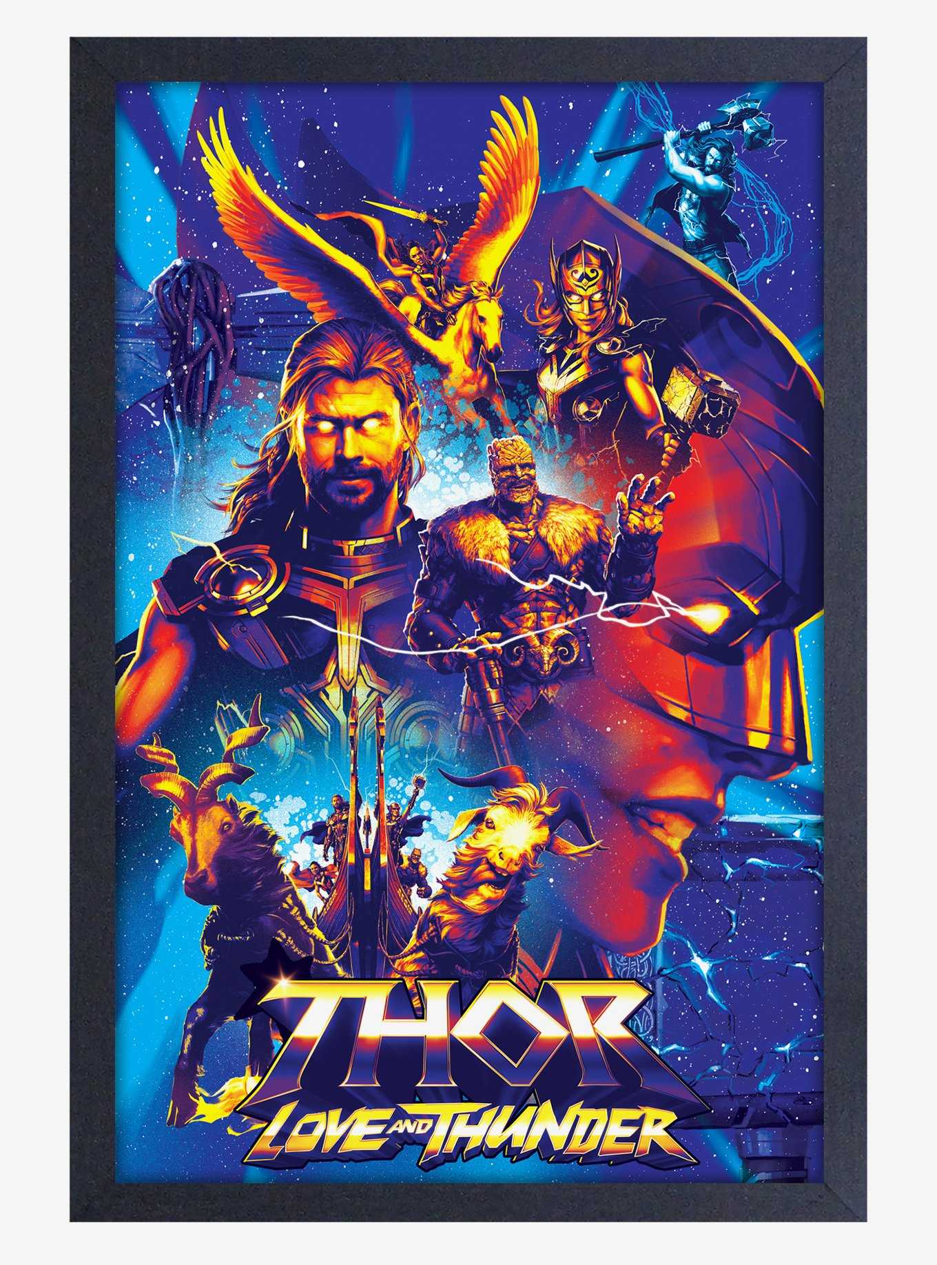 Marvel Thor Love And Thunder Cosmic Framed Wood Wall Art, , hi-res