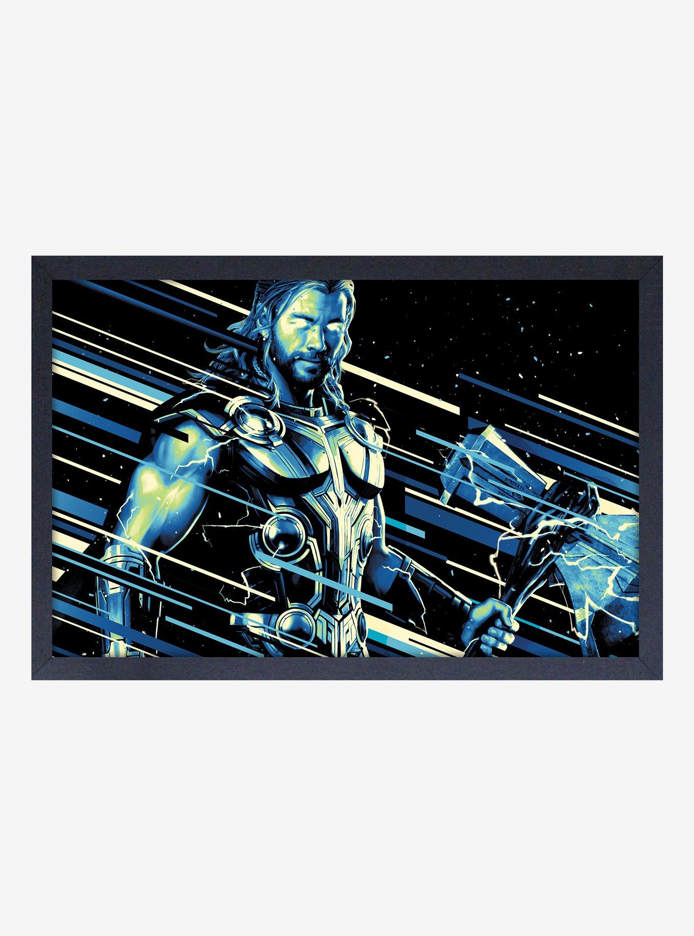 Marvel Thor Love And Thunder Cosmic Thor Framed Wood Wall Art, , hi-res